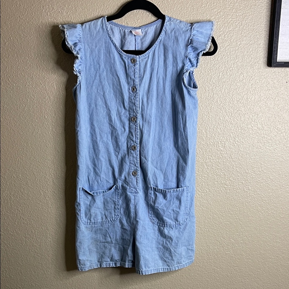 Wonder Nation Blue Kids Dress with Ruffle Sleeves